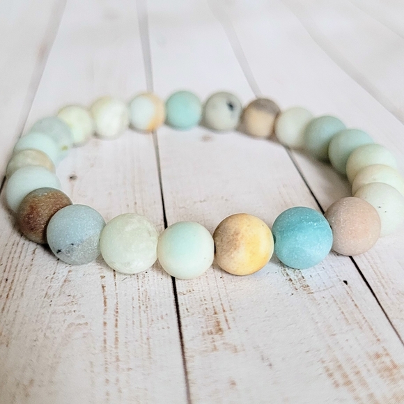 Frosted Amazonite Bracelet - Picture 2 of 3